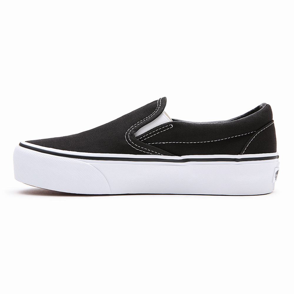 Zapatos Slip On Vans Classic Slip-On Platform Mujer Negras | NFO831496