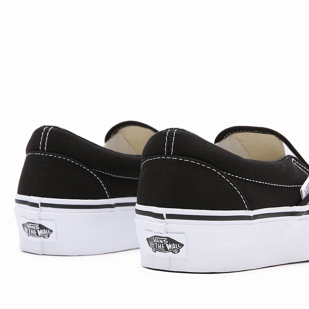 Zapatos Slip On Vans Classic Slip-On Platform Mujer Negras | NFO831496