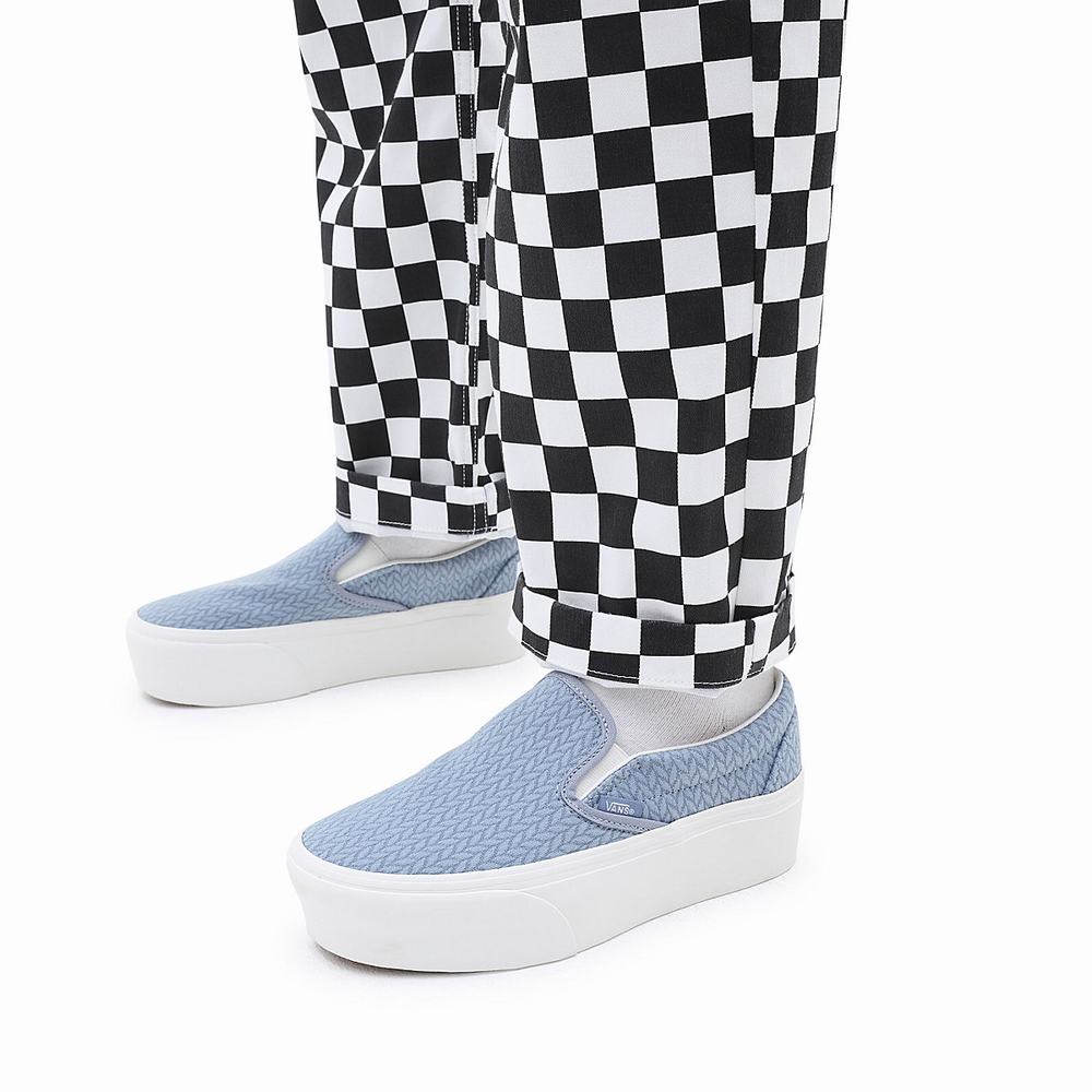 Zapatos Slip On Vans Classic Slip-On Stackform Mujer Azules | FDG658390