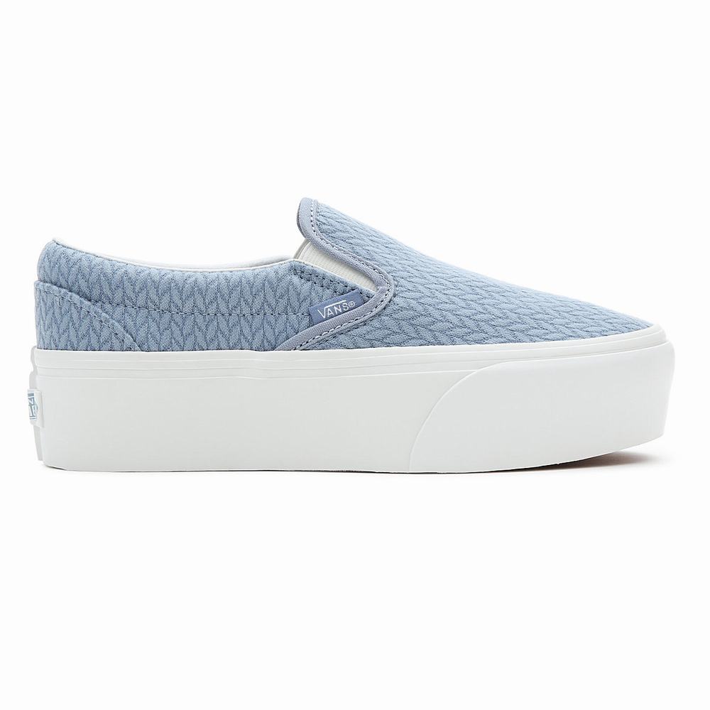 Zapatos Slip On Vans Classic Slip-On Stackform Mujer Azules | FDG658390