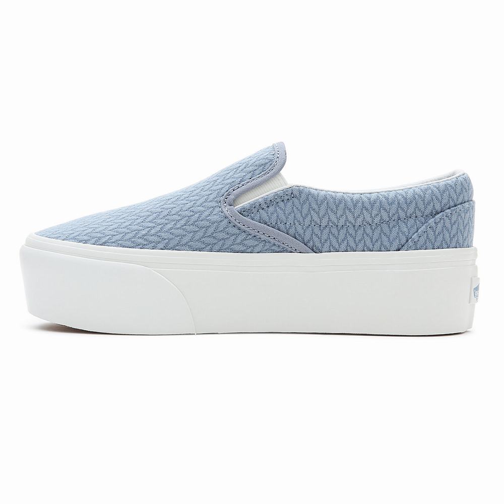 Zapatos Slip On Vans Classic Slip-On Stackform Mujer Azules | FDG658390