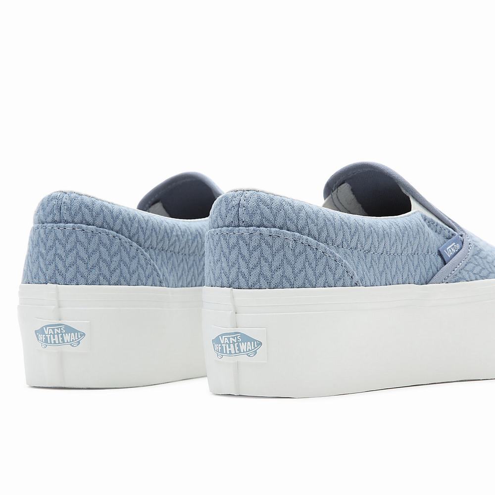 Zapatos Slip On Vans Classic Slip-On Stackform Mujer Azules | FDG658390