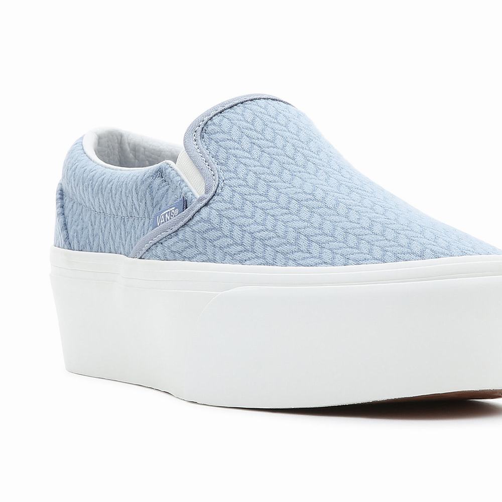 Zapatos Slip On Vans Classic Slip-On Stackform Mujer Azules | FDG658390