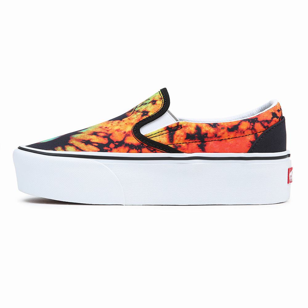 Zapatos Slip On Vans Classic Slip-On Stackform Mujer Negras/Multicolor | RTL051643