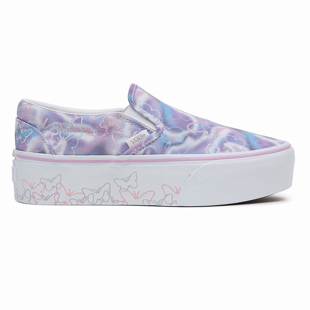 Zapatos Slip On Vans Classic Slip-On Stackform Mujer Multicolor | SPF456098