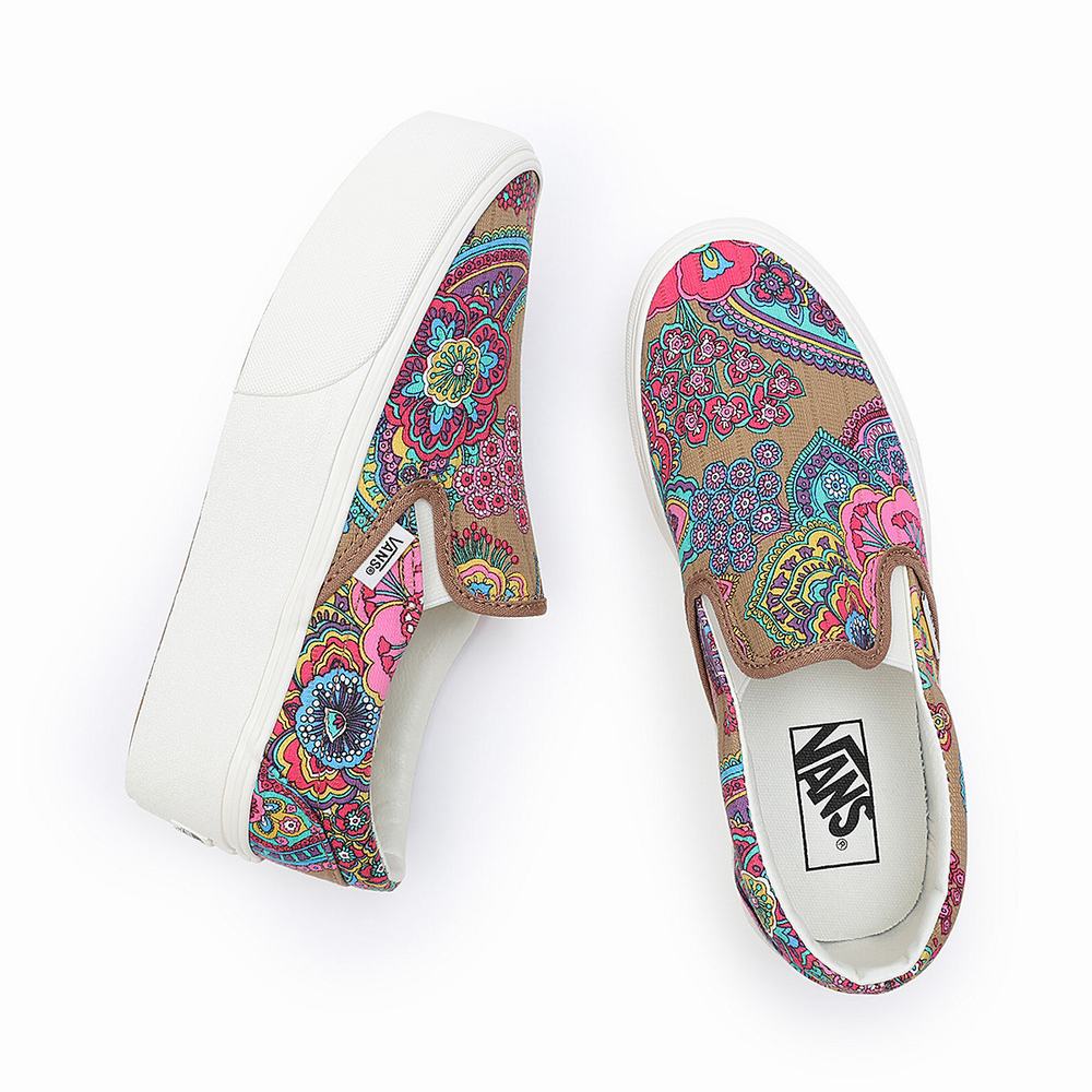 Zapatos Slip On Vans Classic Slip-On Stackform Mujer Multicolor | VHK402916