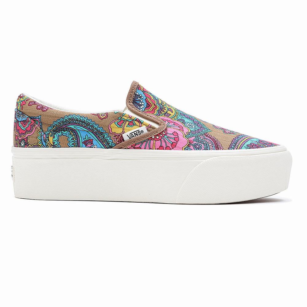 Zapatos Slip On Vans Classic Slip-On Stackform Mujer Multicolor | VHK402916