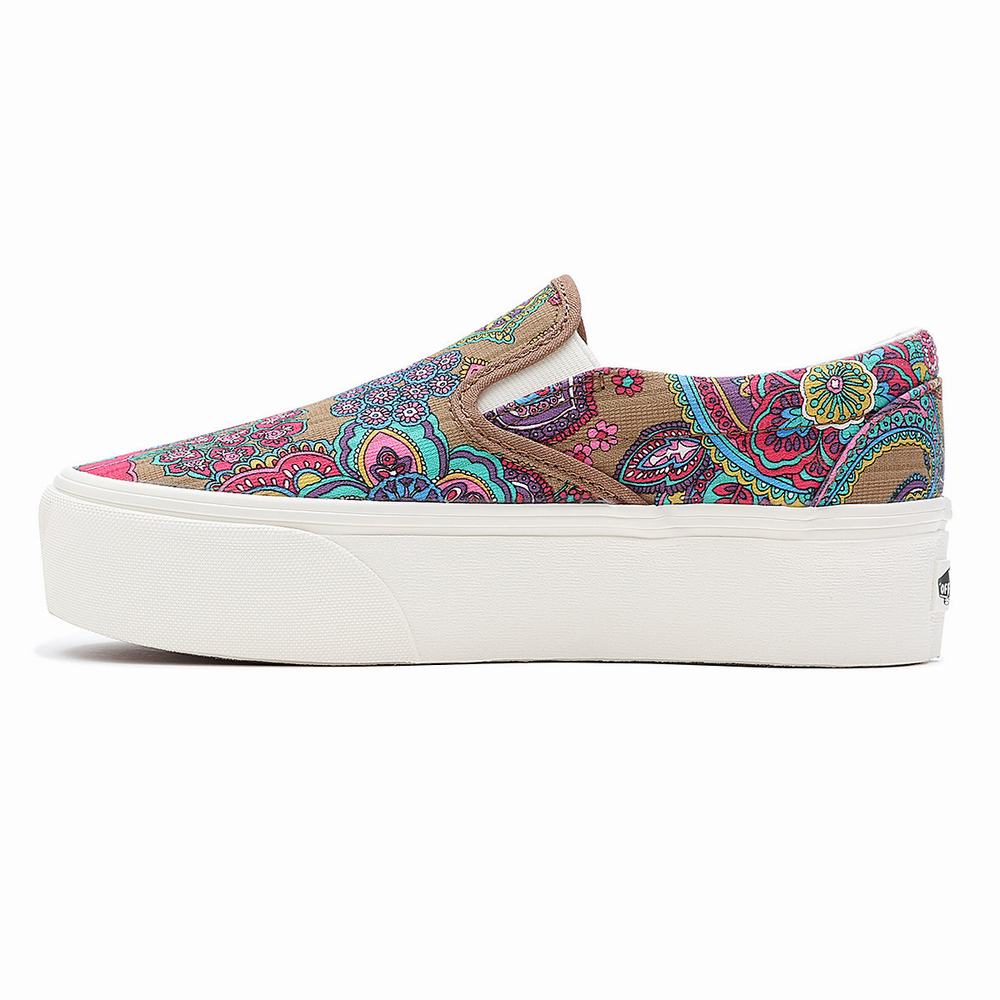 Zapatos Slip On Vans Classic Slip-On Stackform Mujer Multicolor | VHK402916