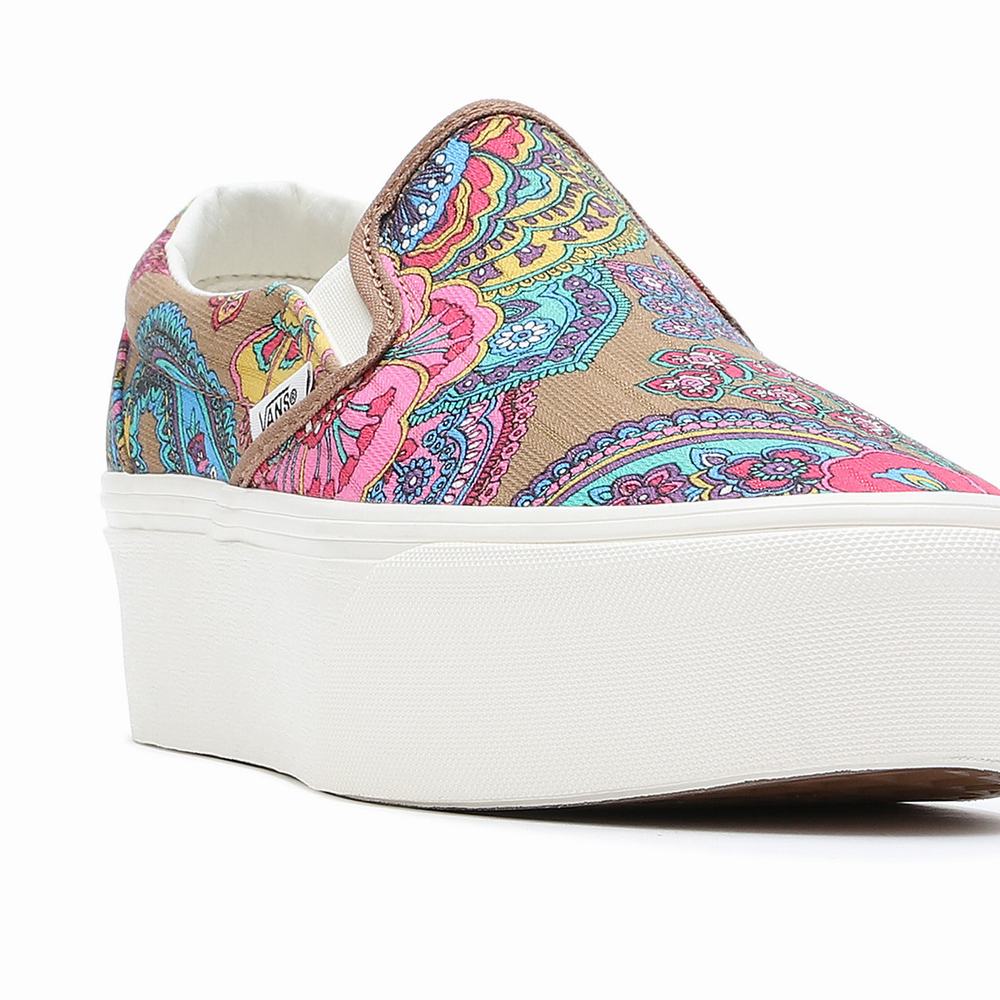 Zapatos Slip On Vans Classic Slip-On Stackform Mujer Multicolor | VHK402916