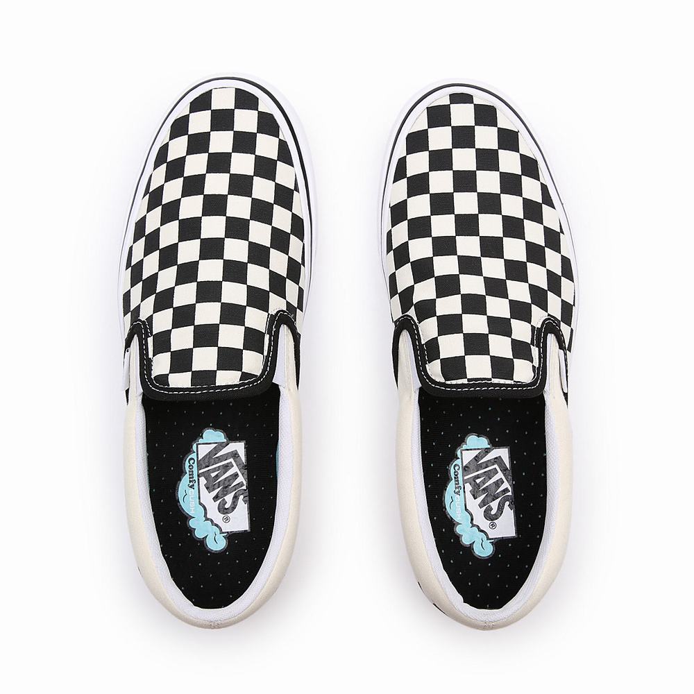 Zapatos Slip On Vans Comfycush Hombre Negras/Blancas | HGQ837204