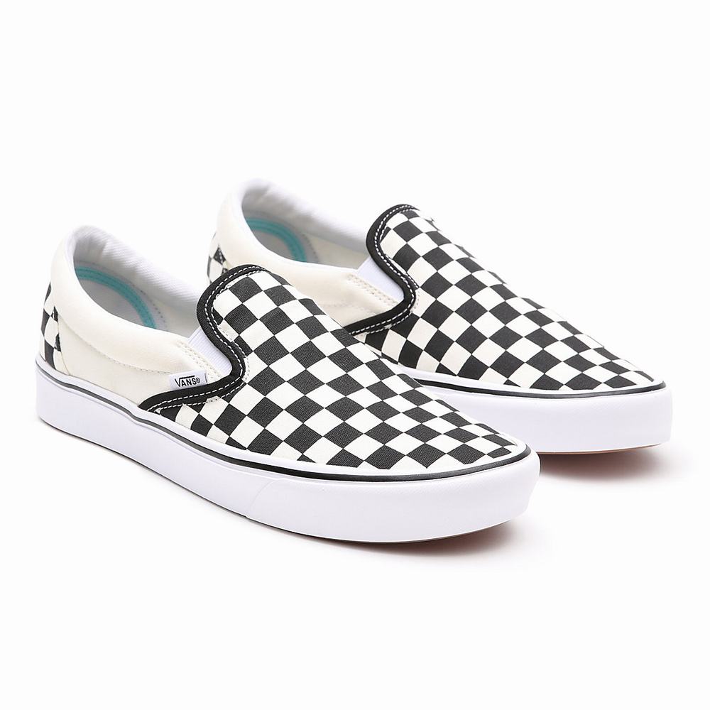 Zapatos Slip On Vans Comfycush Hombre Negras/Blancas | HGQ837204