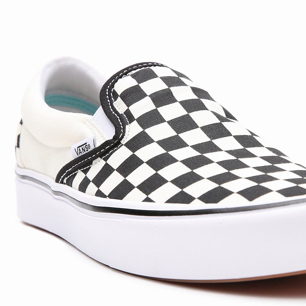 Zapatos Slip On Vans Comfycush Mujer Negras/Blancas | TZC298041