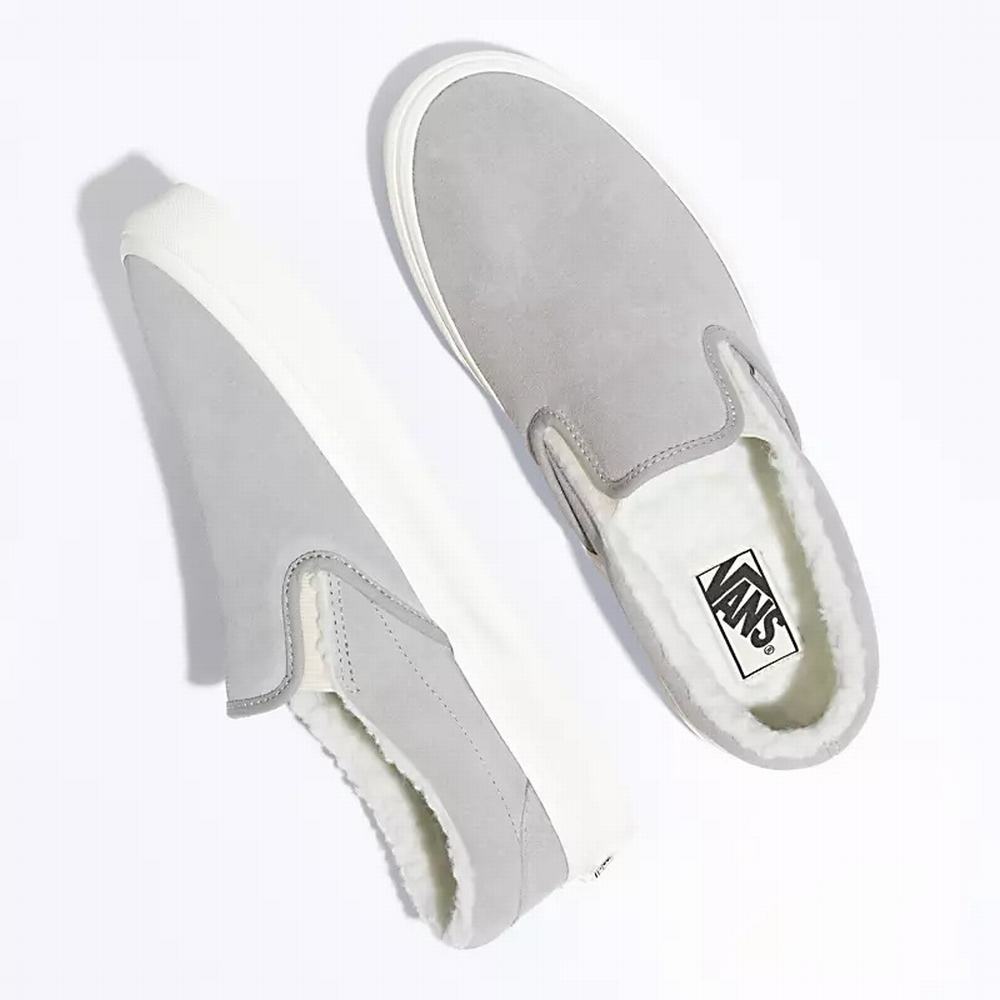 Zapatos Slip On Vans Cozy Hug Classic Hombre Gris | JMV823647