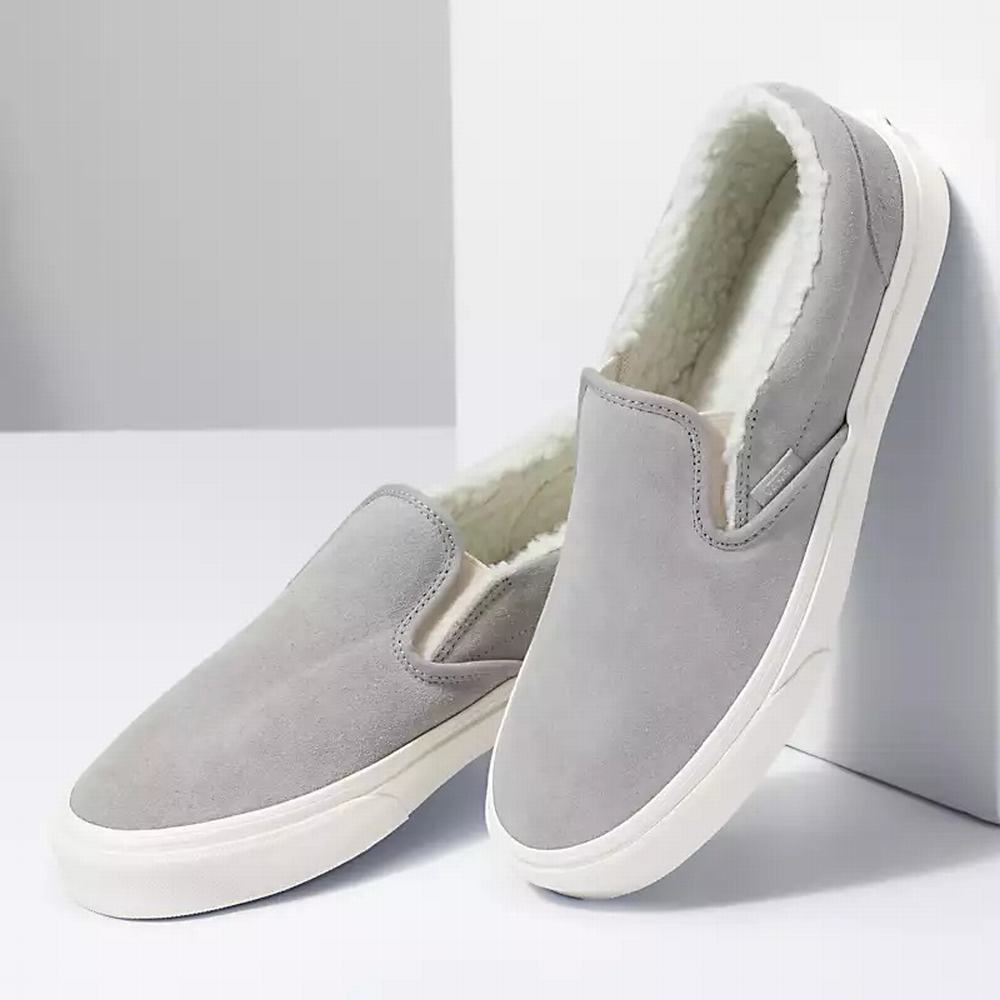 Zapatos Slip On Vans Cozy Hug Classic Hombre Gris | JMV823647