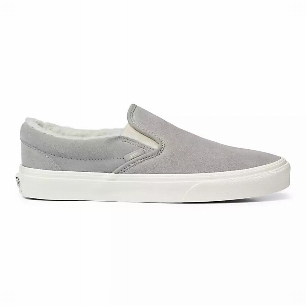 Zapatos Slip On Vans Cozy Hug Classic Hombre Gris | JMV823647