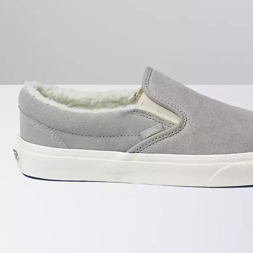 Zapatos Slip On Vans Cozy Hug Classic Hombre Gris | JMV823647