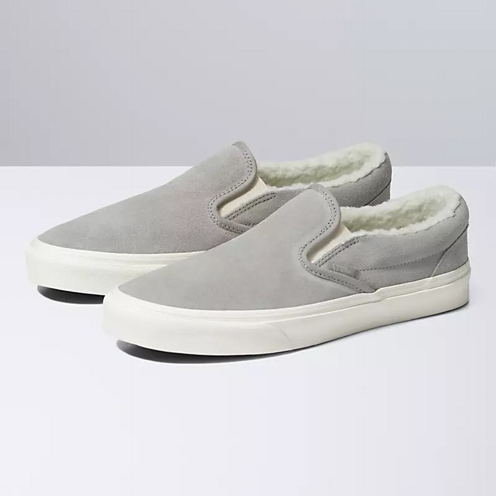 Zapatos Slip On Vans Cozy Hug Classic Mujer Gris | QEH312487