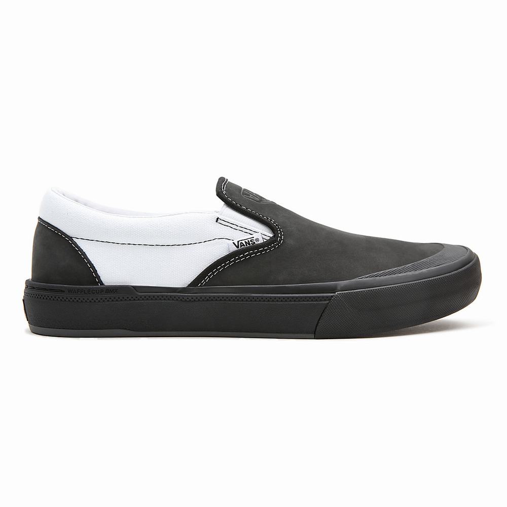 Zapatos Slip On Vans DAK BMX Hombre Negras/Blancas | TJV973154