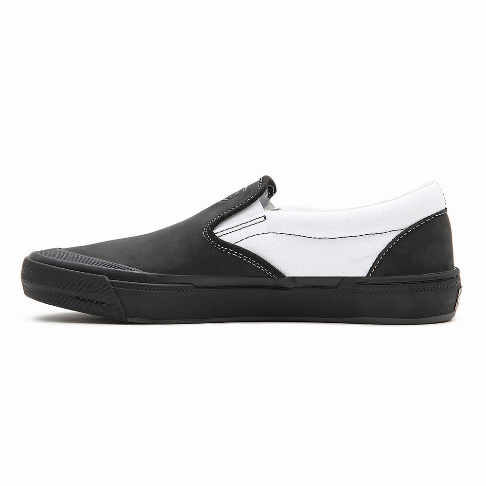 Zapatos Slip On Vans DAK BMX Hombre Negras/Blancas | TJV973154