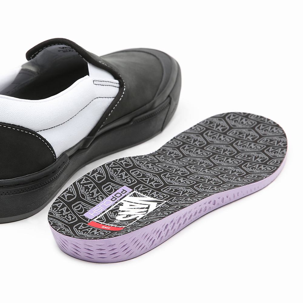 Zapatos Slip On Vans DAK BMX Hombre Negras/Blancas | TJV973154