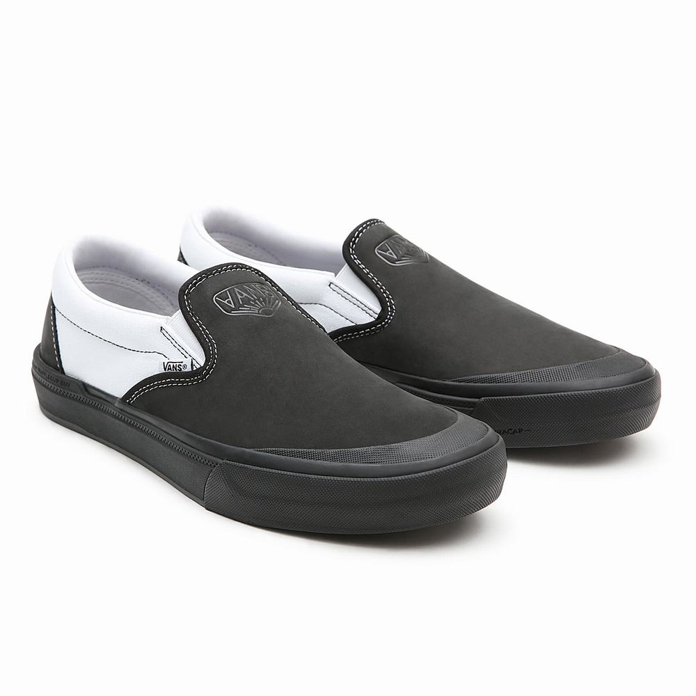 Zapatos Slip On Vans DAK BMX Hombre Negras/Blancas | TJV973154