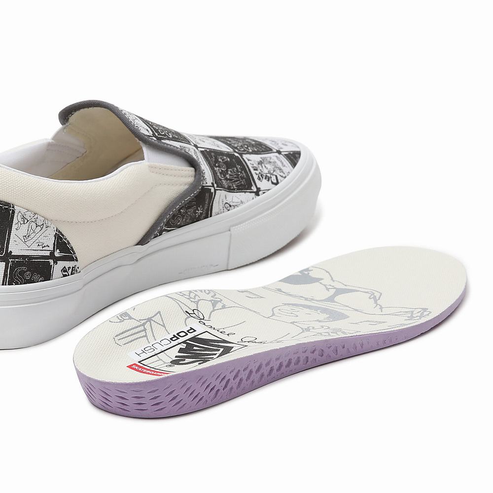 Zapatos Slip On Vans Daniel Johnston Skate Mujer Gris | ZDI746815