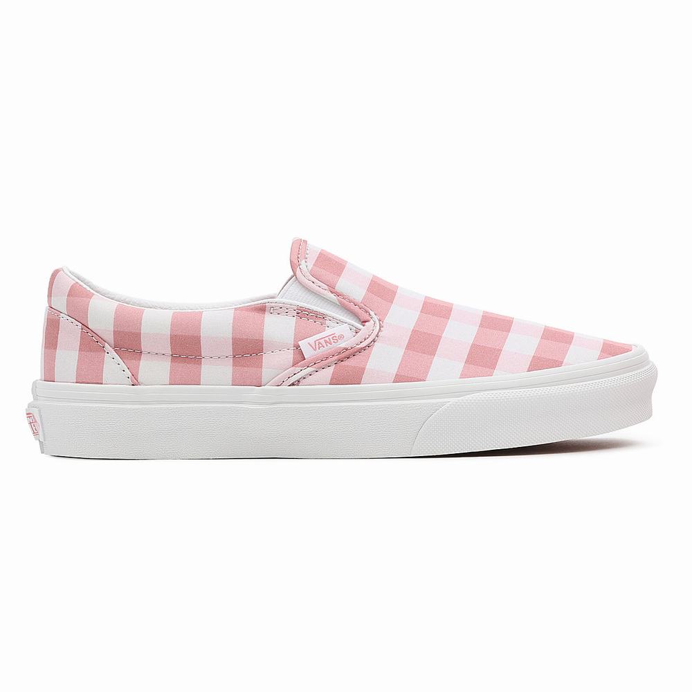 Zapatos Slip On Vans Gingham Classic Mujer Rosas | GRV293785