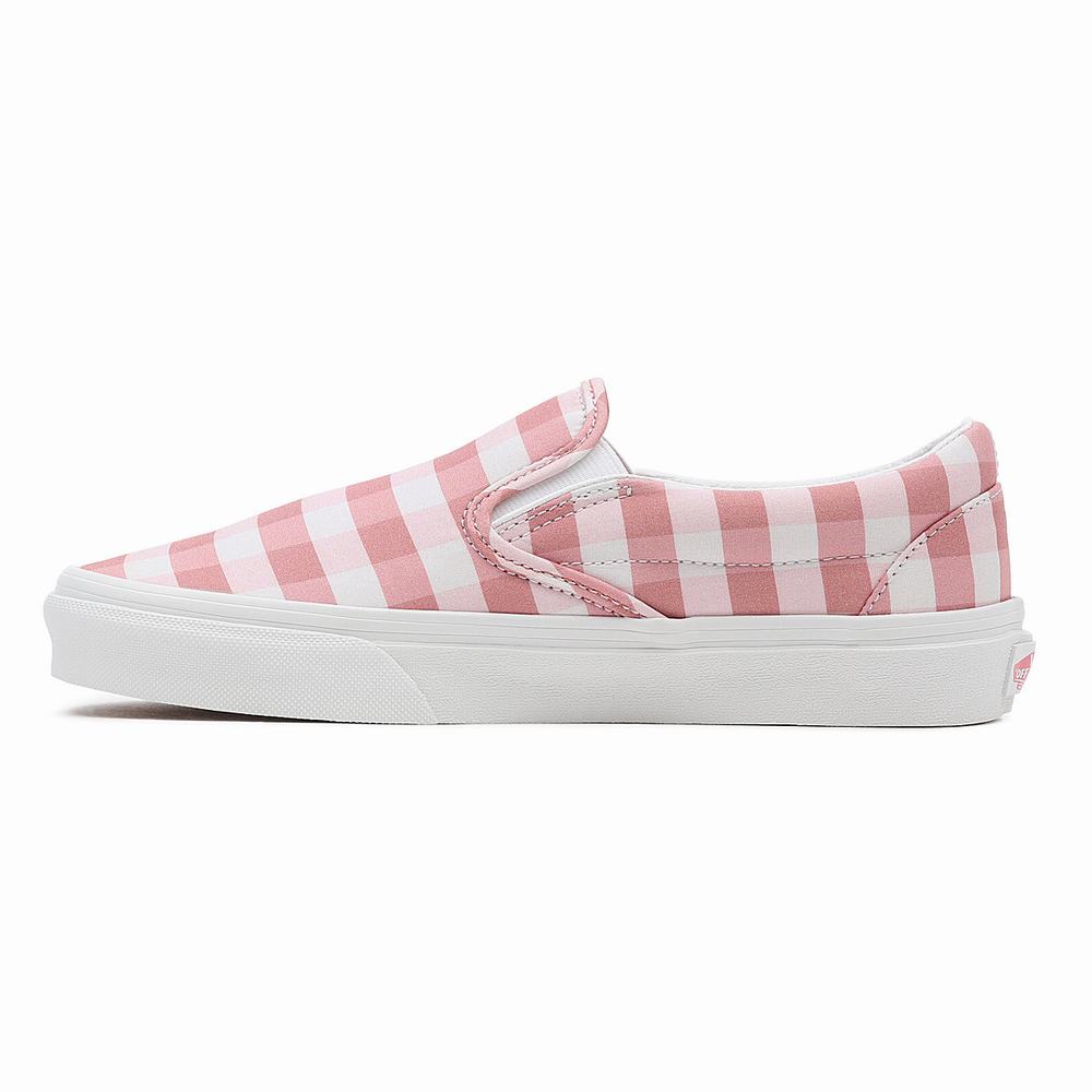 Zapatos Slip On Vans Gingham Classic Mujer Rosas | GRV293785