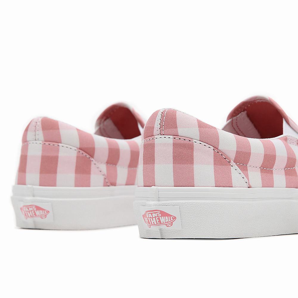 Zapatos Slip On Vans Gingham Classic Mujer Rosas | GRV293785