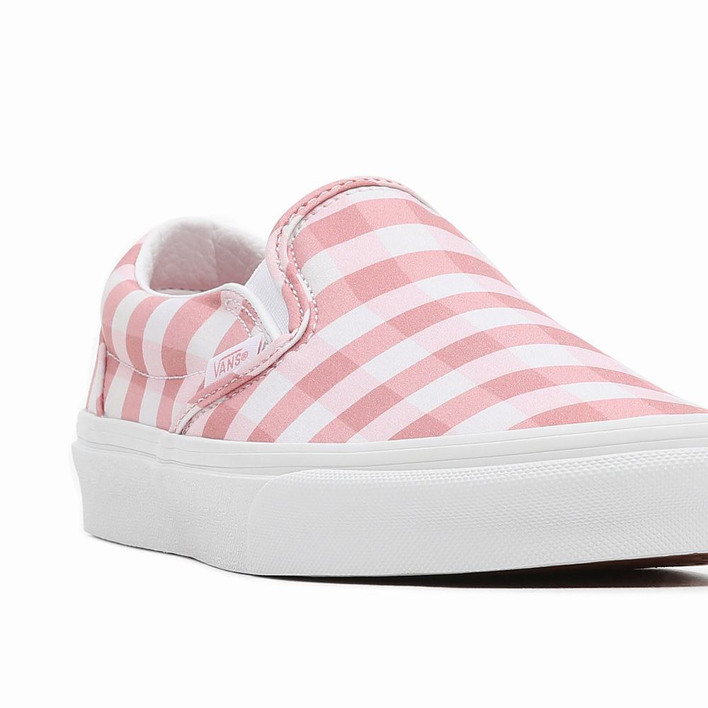 Zapatos Slip On Vans Gingham Classic Mujer Rosas | GRV293785