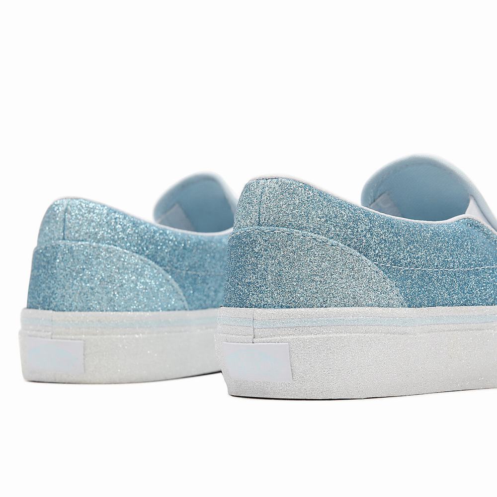 Zapatos Slip On Vans Glitter Classic Mujer Azules | YEH187209