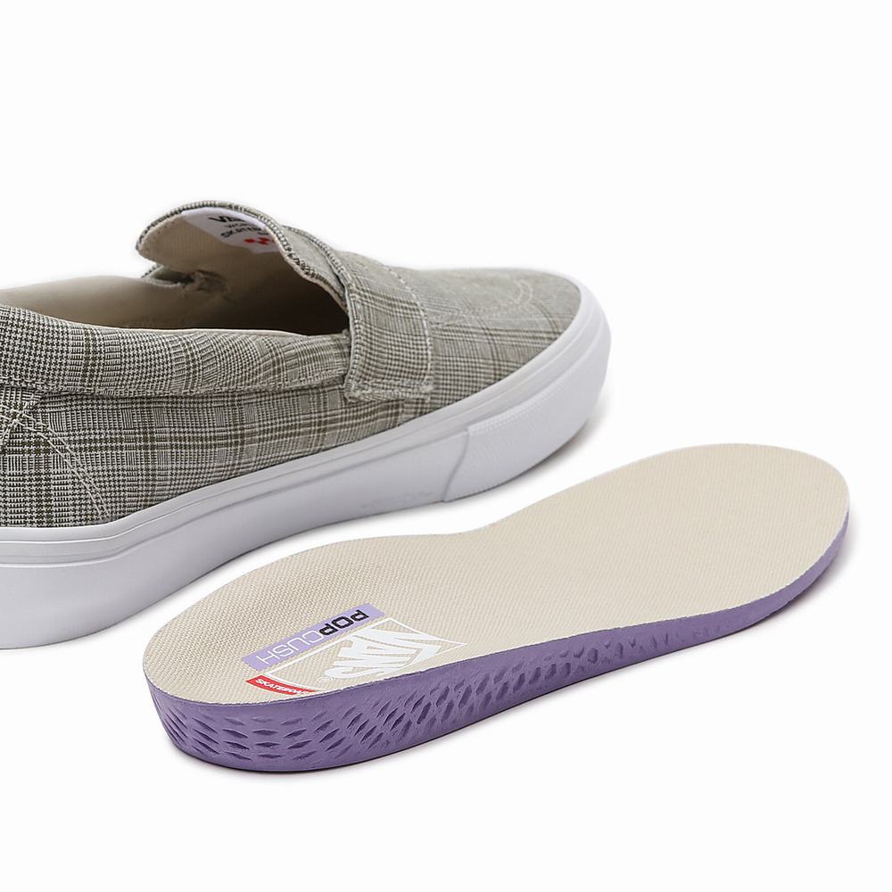 Zapatos Slip On Vans Grandpas Trouserss Skate Estilo 53 Mujer Gris | WOA489706