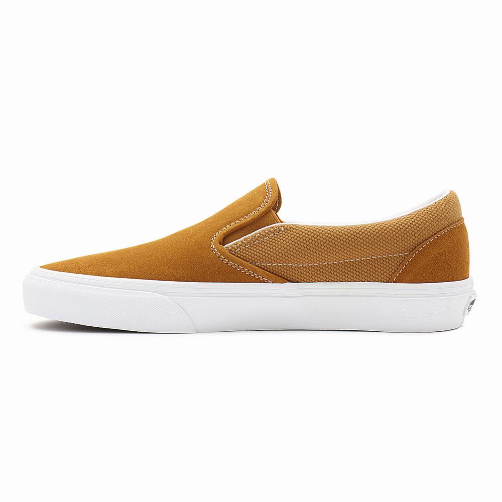 Zapatos Slip On Vans Heavy Textures Classic Hombre Marrones | EFJ796401