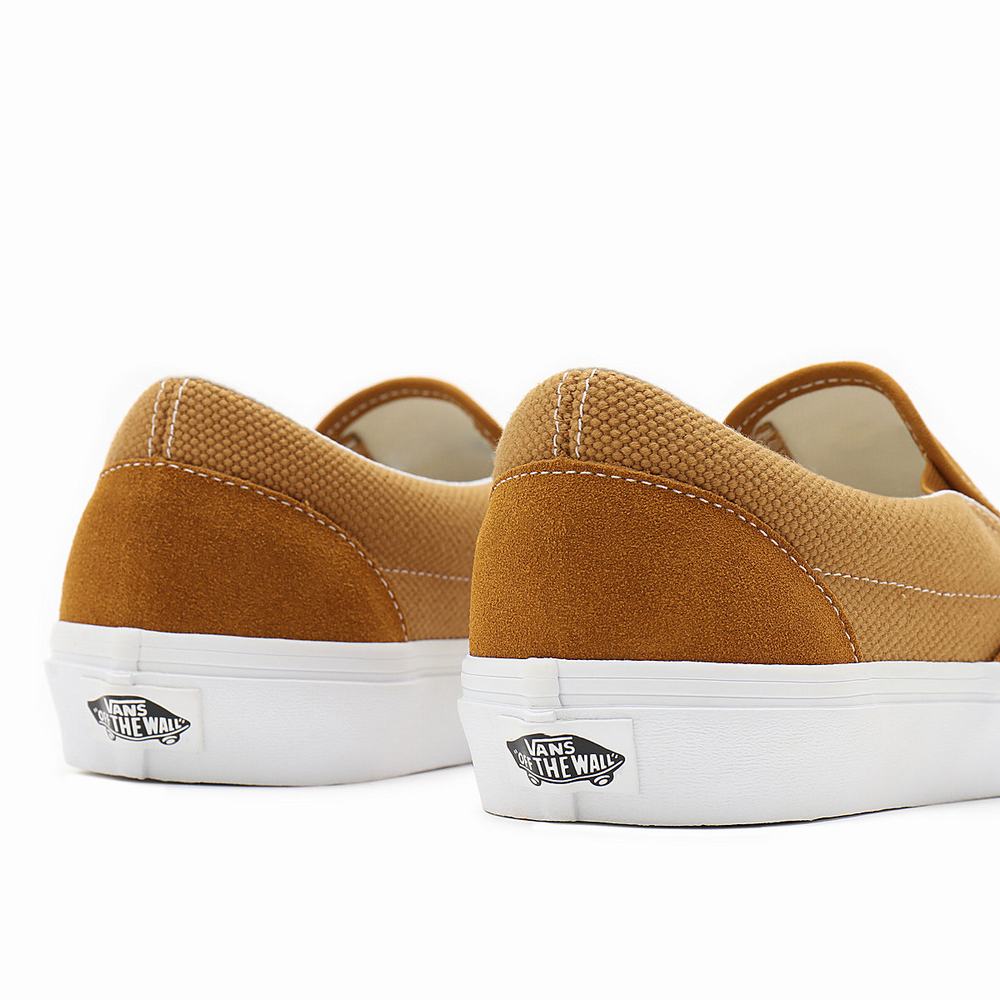 Zapatos Slip On Vans Heavy Textures Classic Hombre Marrones | EFJ796401