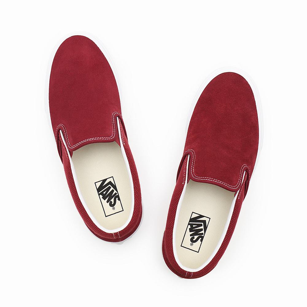 Zapatos Slip On Vans Heavy Textures Classic Hombre Rojas | QVC305741