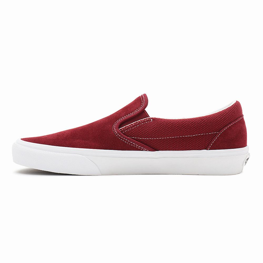 Zapatos Slip On Vans Heavy Textures Classic Hombre Rojas | QVC305741