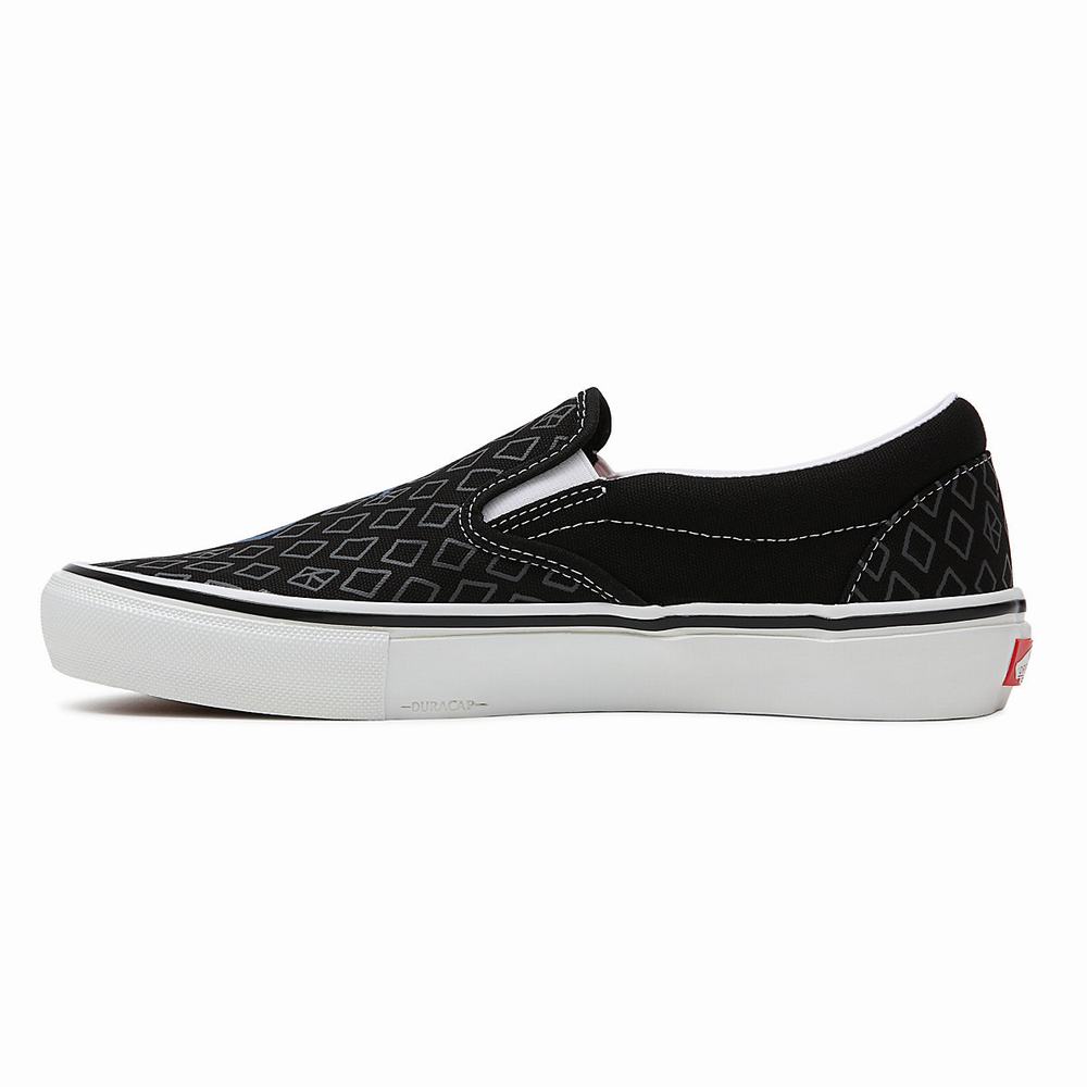 Zapatos Slip On Vans Krooked By Natas for Ray Skate Mujer Negras | EPB365148