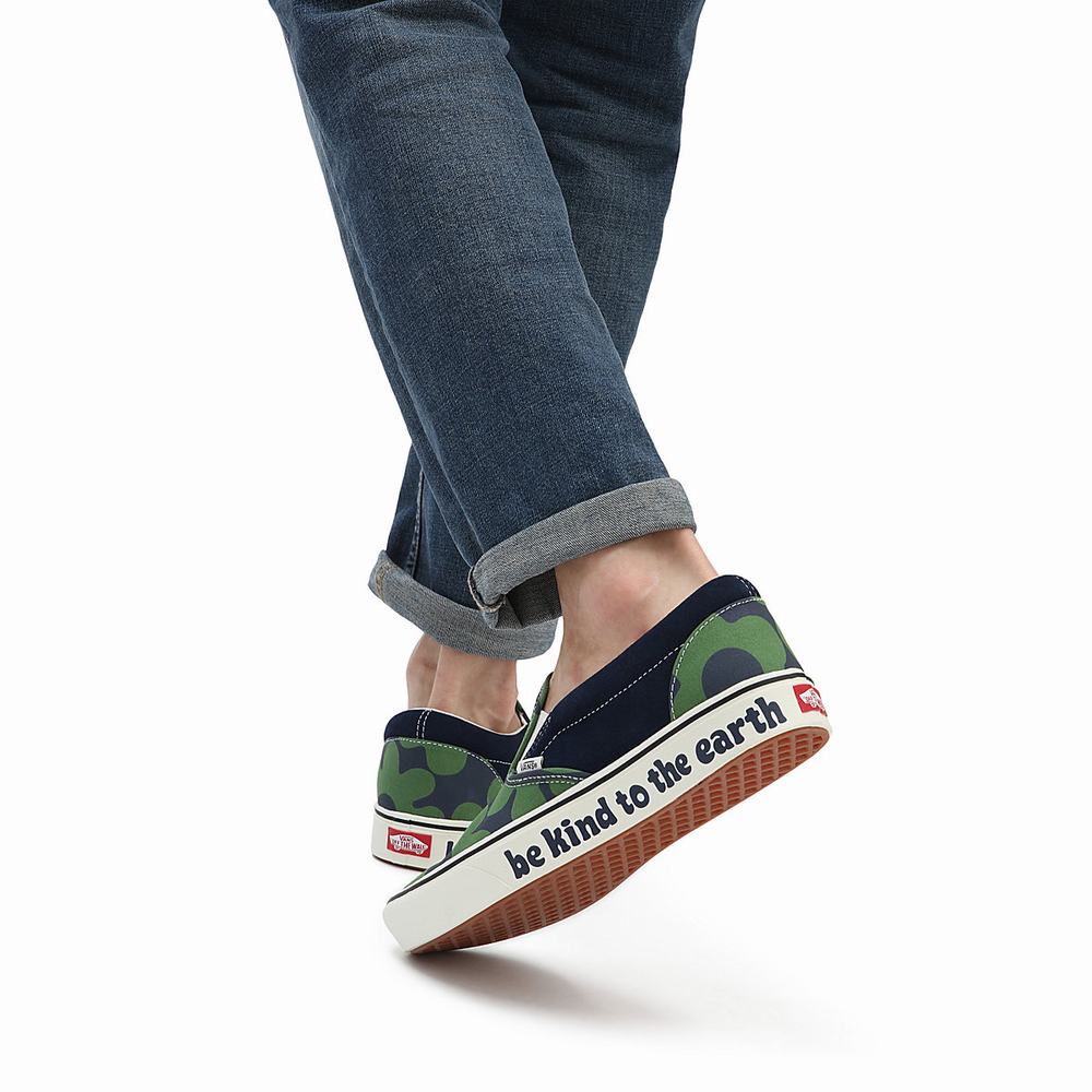 Zapatos Slip On Vans Looper ComfyCush Hombre Verde/Multicolor | VPJ510394