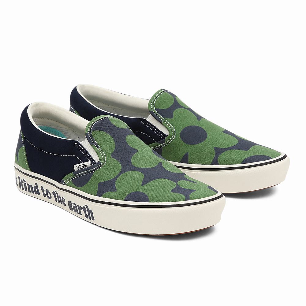 Zapatos Slip On Vans Looper ComfyCush Hombre Verde/Multicolor | VPJ510394