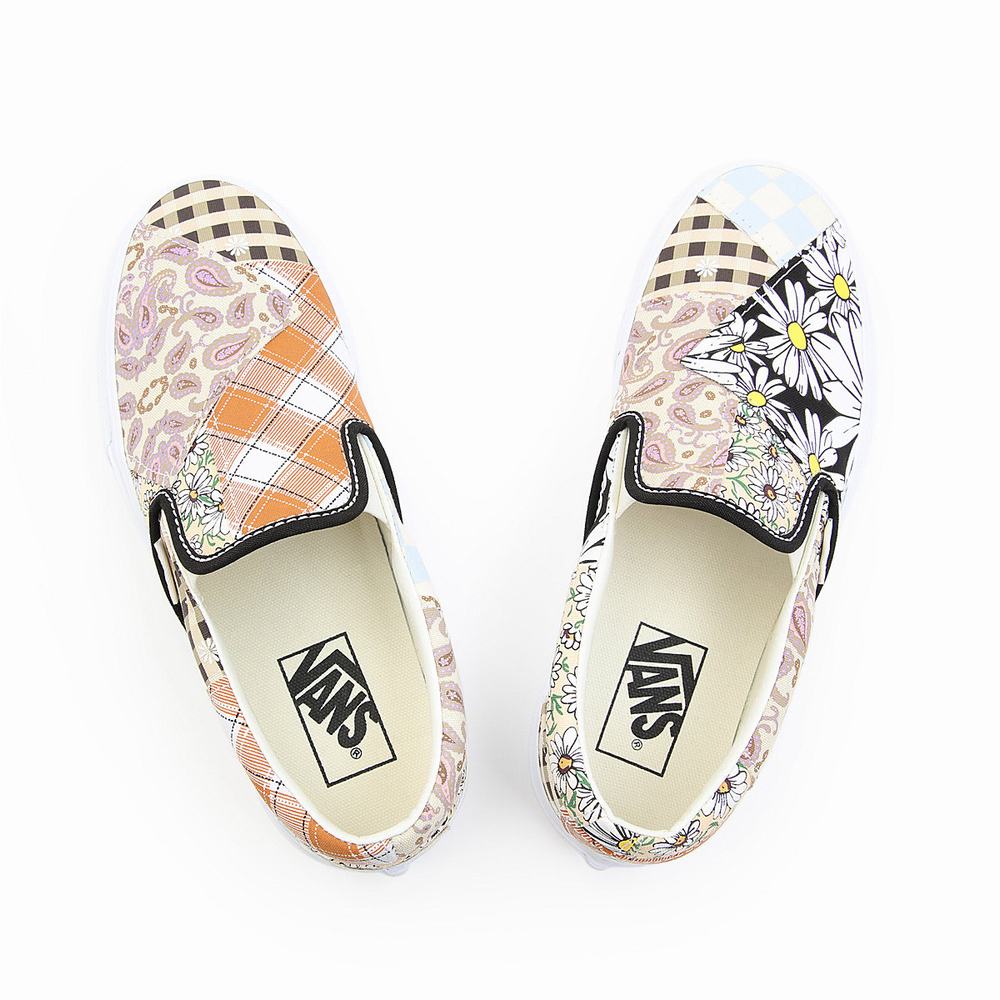 Zapatos Slip On Vans Meadow Patchwork Classic Mujer Multicolor/Blancas | SKH157843