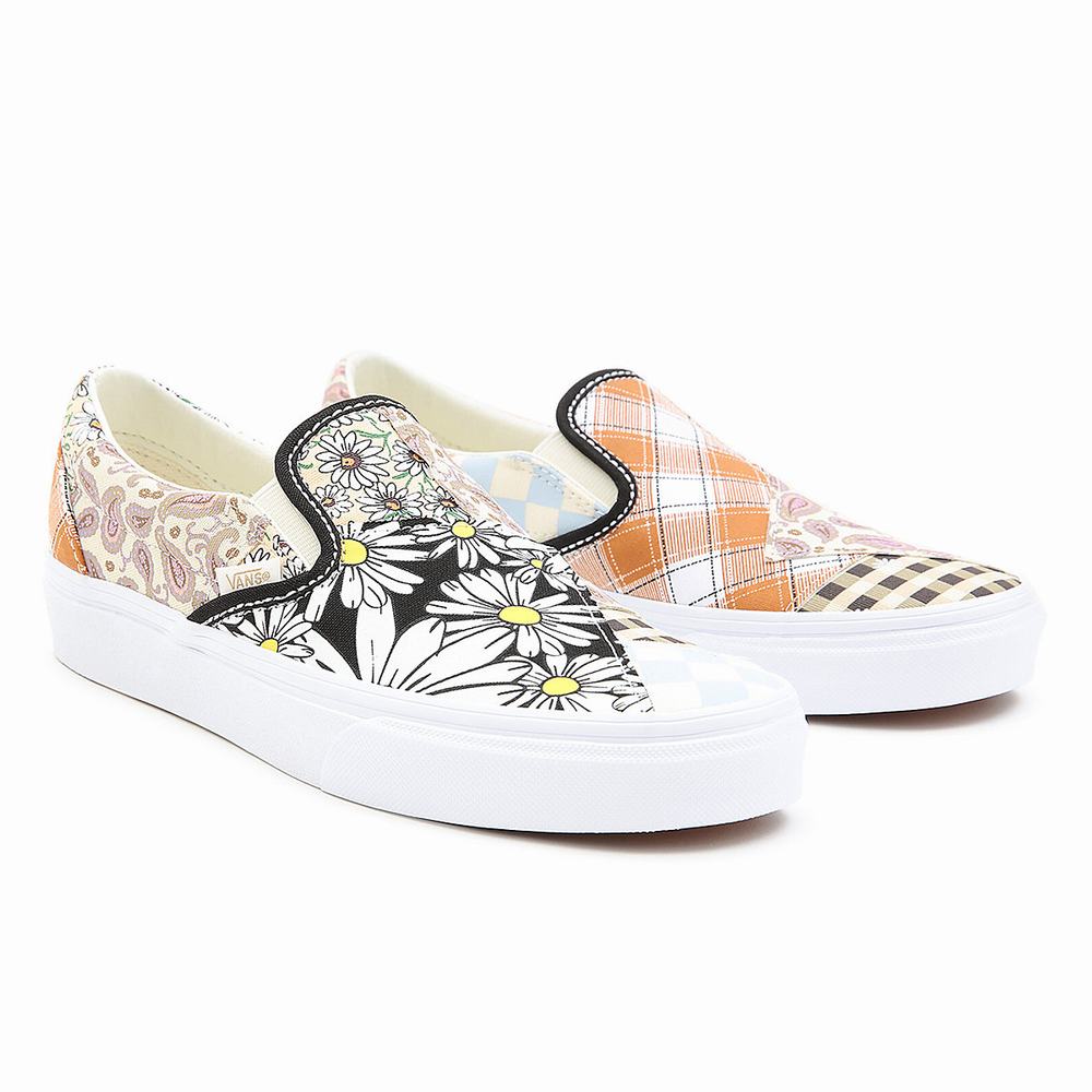 Zapatos Slip On Vans Meadow Patchwork Classic Mujer Multicolor/Blancas | SKH157843