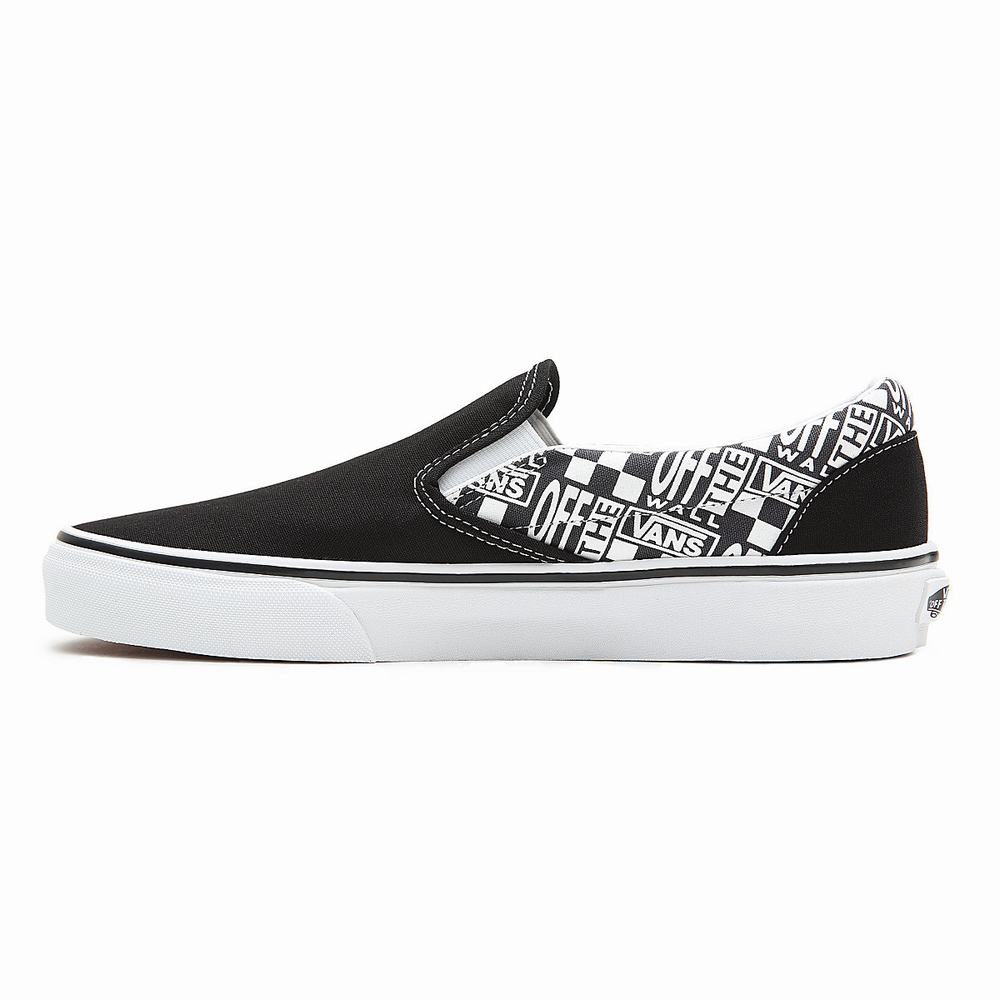 Zapatos Slip On Vans Off The Wall Classic Mujer Negras | BZJ781296