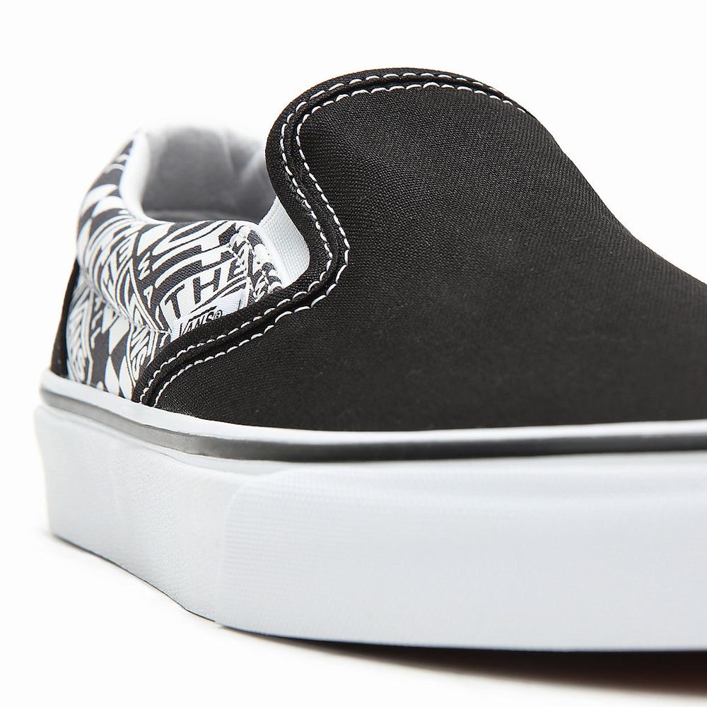 Zapatos Slip On Vans Off The Wall Classic Mujer Negras | BZJ781296