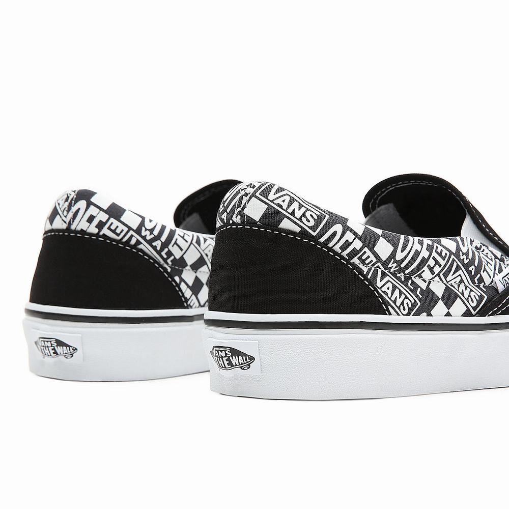 Zapatos Slip On Vans Off The Wall Classic Hombre Negras | SXH658029