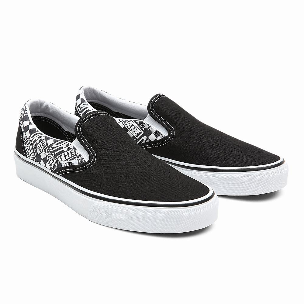 Zapatos Slip On Vans Off The Wall Classic Hombre Negras | SXH658029