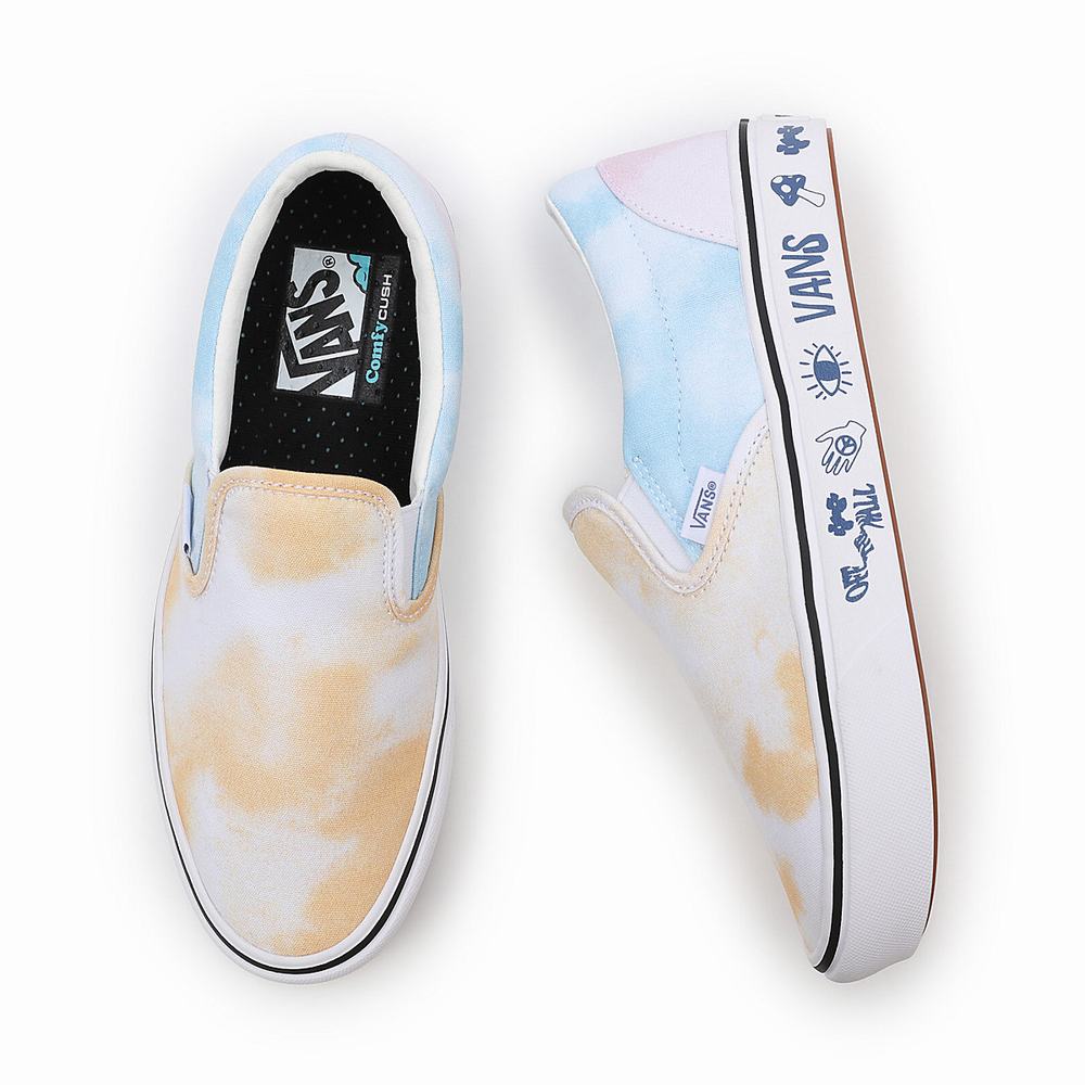 Zapatos Slip On Vans Pastel Tie Dye ComfyCush Mujer Azules/Blancas | IZC397258