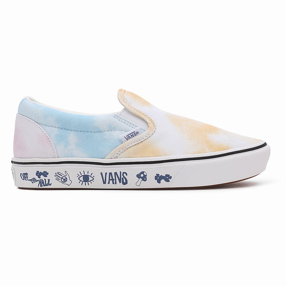 Zapatos Slip On Vans Pastel Tie Dye ComfyCush Mujer Azules/Blancas | IZC397258