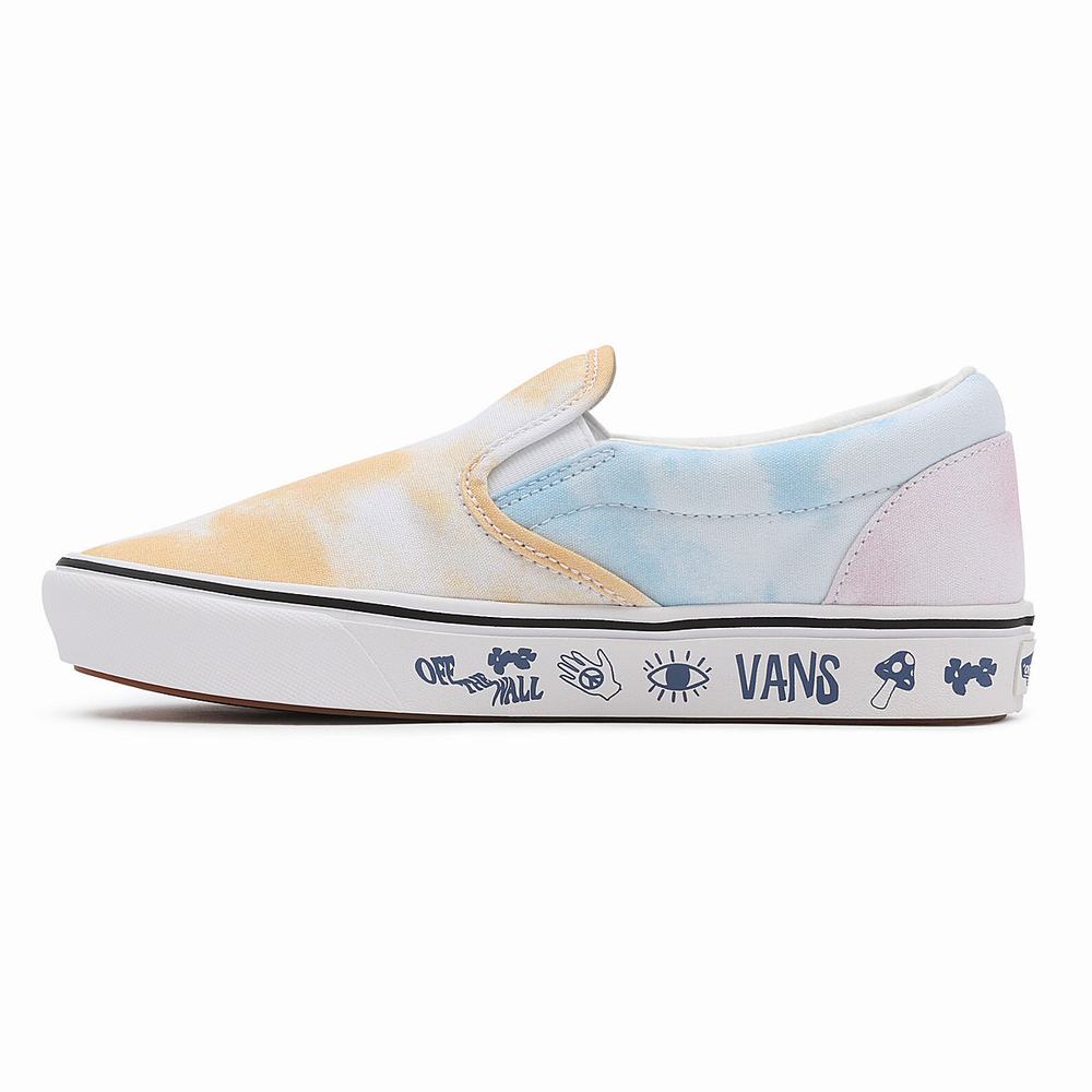 Zapatos Slip On Vans Pastel Tie Dye ComfyCush Mujer Azules/Blancas | IZC397258