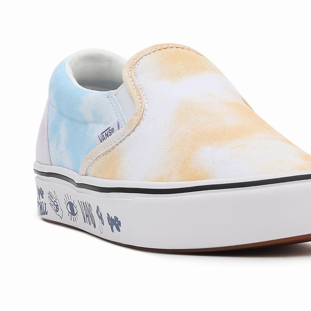 Zapatos Slip On Vans Pastel Tie Dye ComfyCush Mujer Azules/Blancas | IZC397258