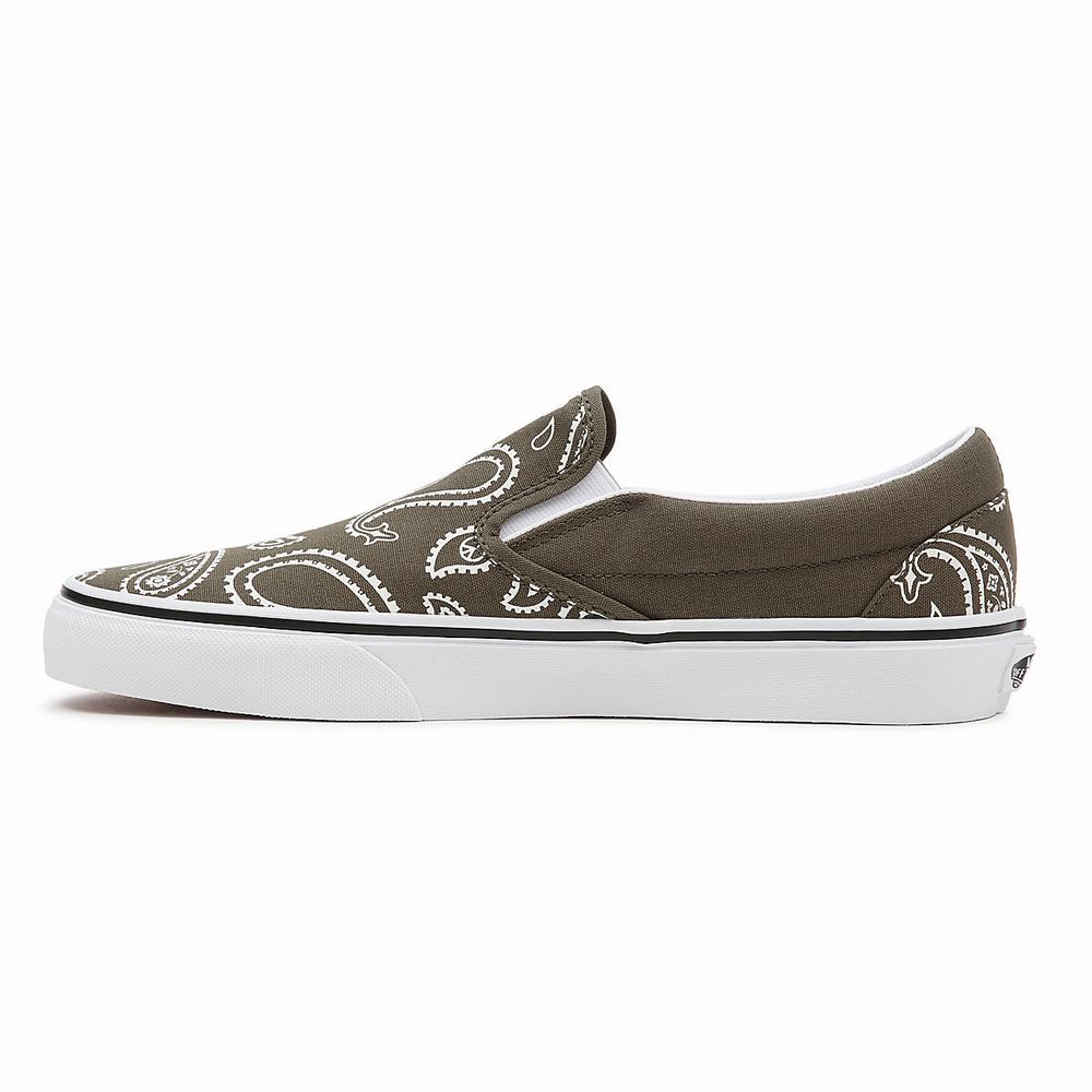 Zapatos Slip On Vans Peace Paisley Classic Mujer Verde | ECN563749